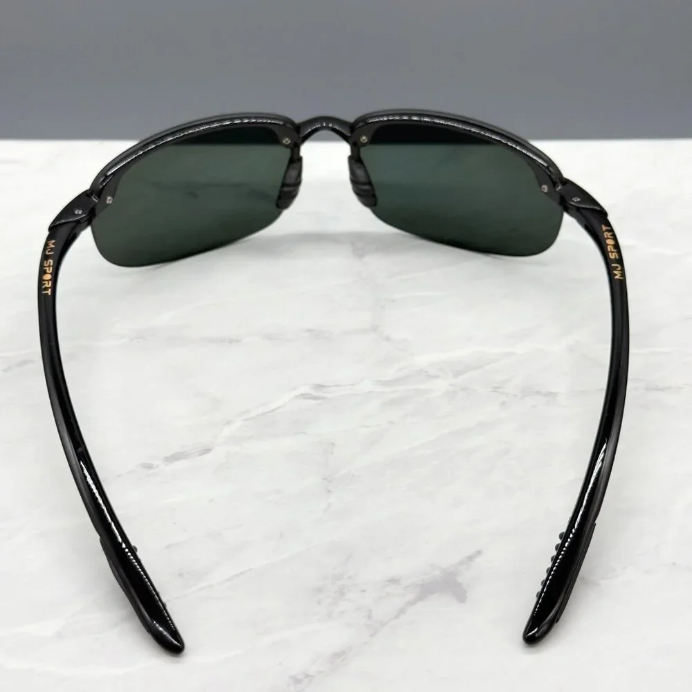 Maui Jim 407-02 Ho'okipa Sunglasses Gloss Black Frame Grey Polarized Lens